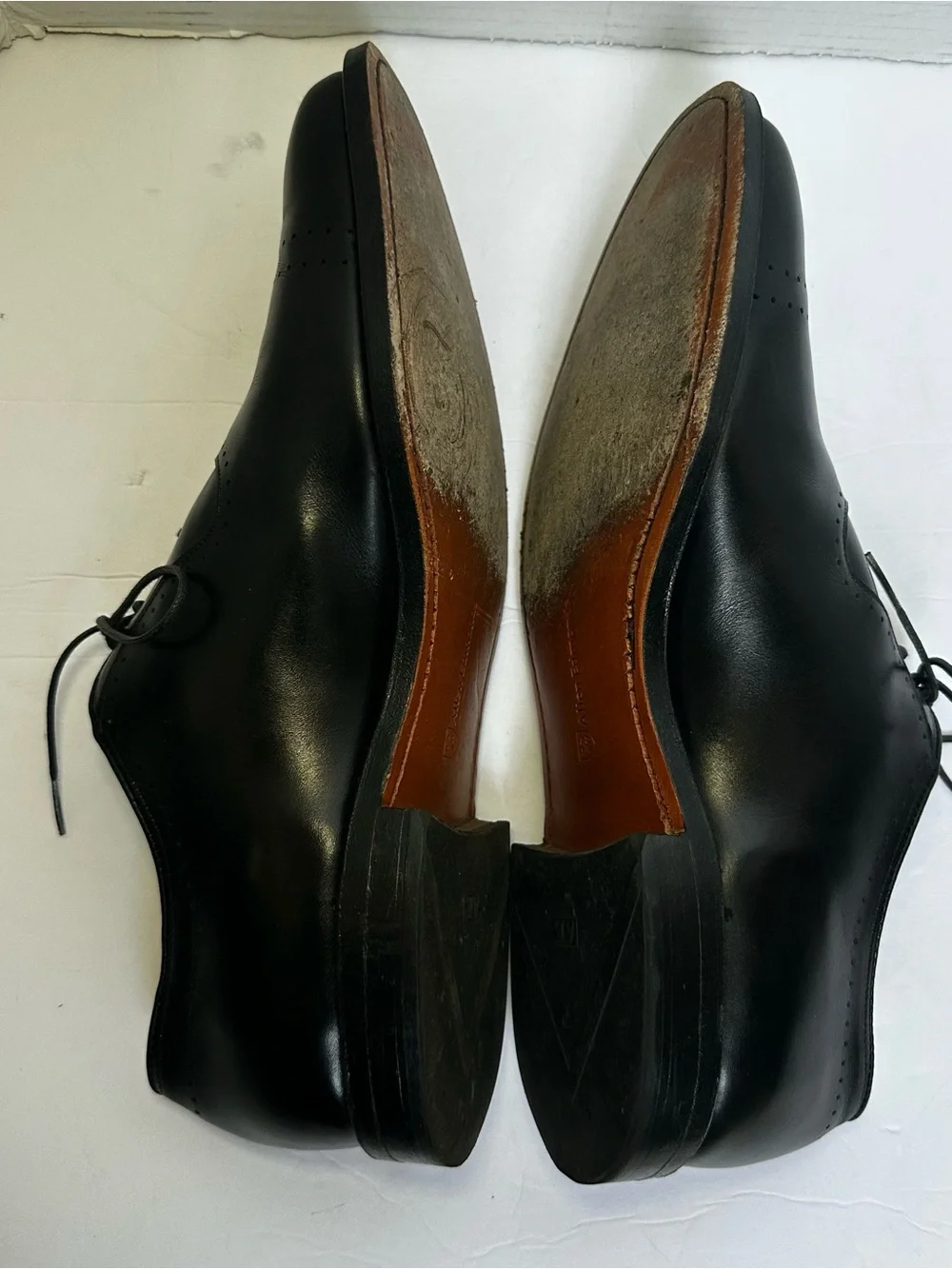 Allen Edmonds Men’s Black Vernon Almond Toe Leather Dress Oxford Shoes- Size 11